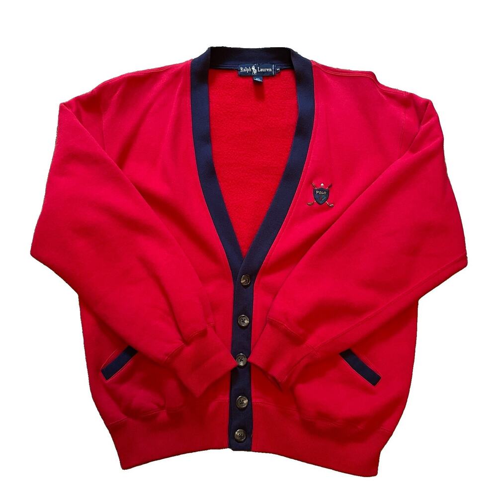 Vintage Ralph Lauren Polo Golf Crest Cardigan